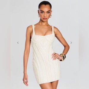 Retrofete Elaina beaded dress small pearl bridal
